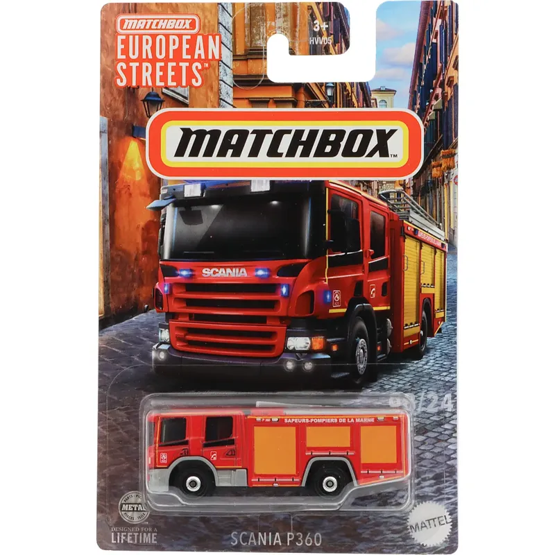 Scania P 360 - Släckbil - European Streets - Matchbox