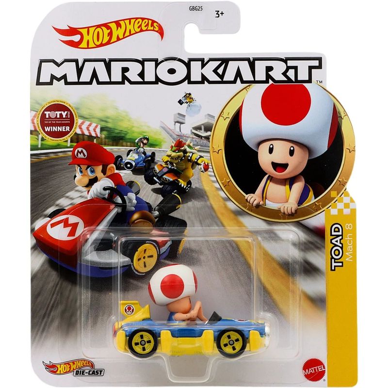 Toad - Mach 8 - Mario Kart - Hot Wheels