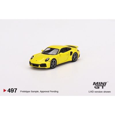 Porsche 911 (992) Turbo S - Gul - 497 - Mini GT - 1:64