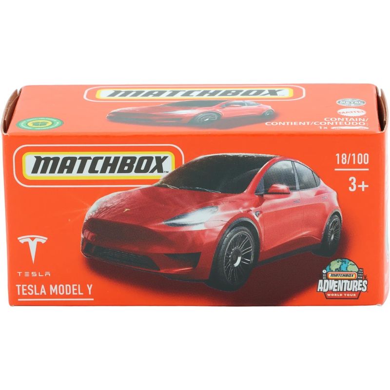 Tesla Model Y - Röd - Power Grab - Matchbox