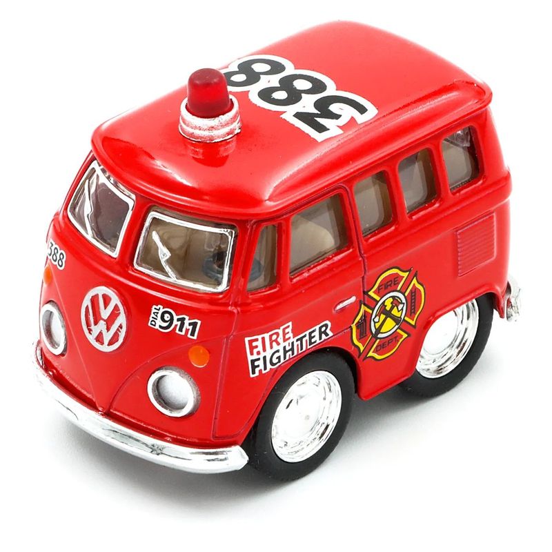 Volkswagen - Brandbil - Little Van Rescue - Kinsfun - 5 cm