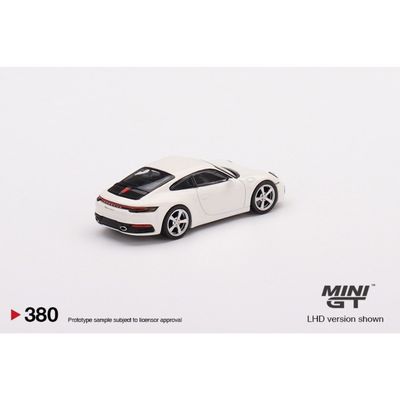 Porsche 911 (992) Carrera S - Vit - 380 - Mini GT - 1:64