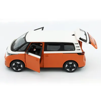 Volkswagen ID. Buzz - 2023 - Orange och Vit - Maisto - 1:24