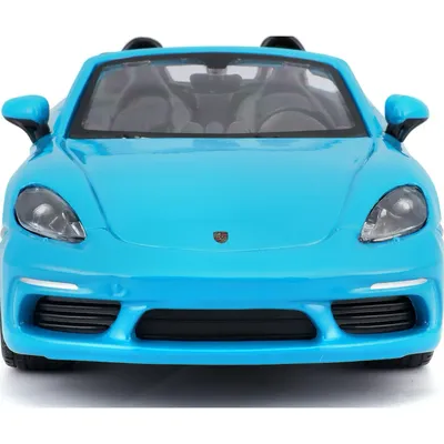 Porsche 718 (982) Boxster Cabriolet - Ljusblå - Bburago - 1:24