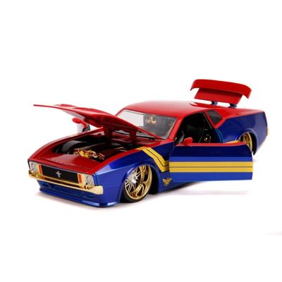 Captain Marvel & 1973 Ford Mustang Mach 1 - Jada Toys - 1:24