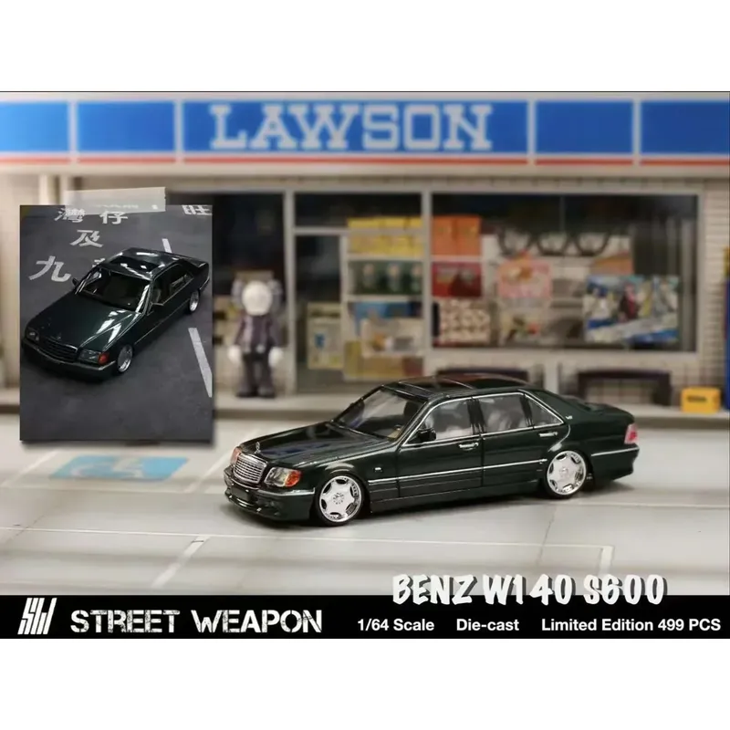 Mercedes-Benz S 600 (W140) - Mørkegrøn- Street Weapon - 1:64