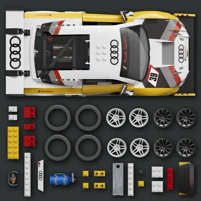 '15 Audi R8 LMS - Brick Shop - Klodssæt - Hot Wheels Speed Series