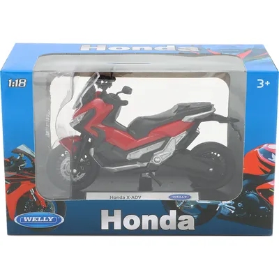 Honda X-ADV - Motorcykel - Röd - Welly - 1:18 - 11 cm