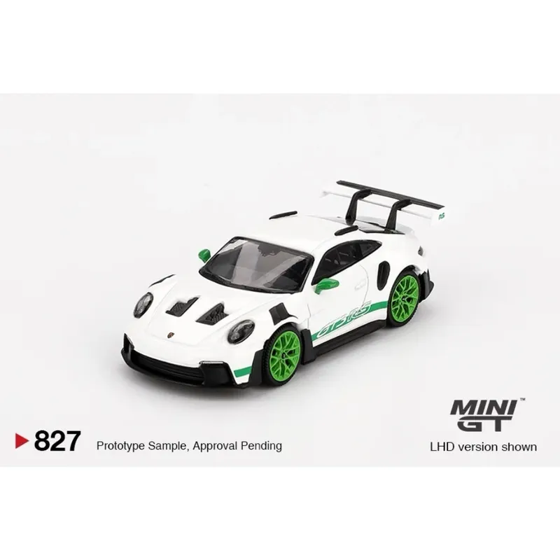 Porsche 911 (992) GT3 RS - Vit / Grön - 827 - Mini GT - 1:64