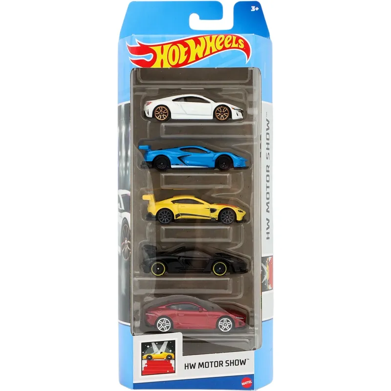 HW Motor Show - 5-pack leksaksbilar - Hot Wheels