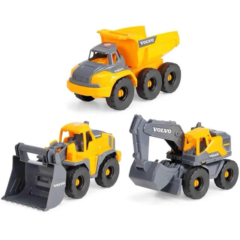 Volvo Grävare Hjullastare Dumper Tough Workers - Dickie Toys