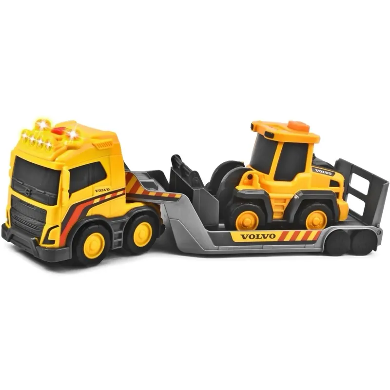 Truck Team - Volvo-lastbil och Trailer med Hjullastare - Dickie Toys