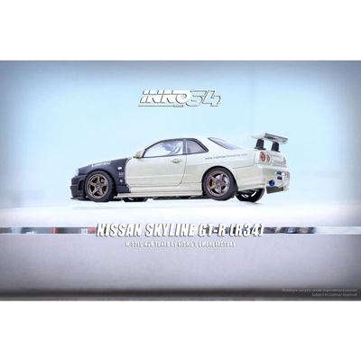 Nissan Skyline GT-R (R34) M-SPEC - Grönsvart - Inno64 - 1:64