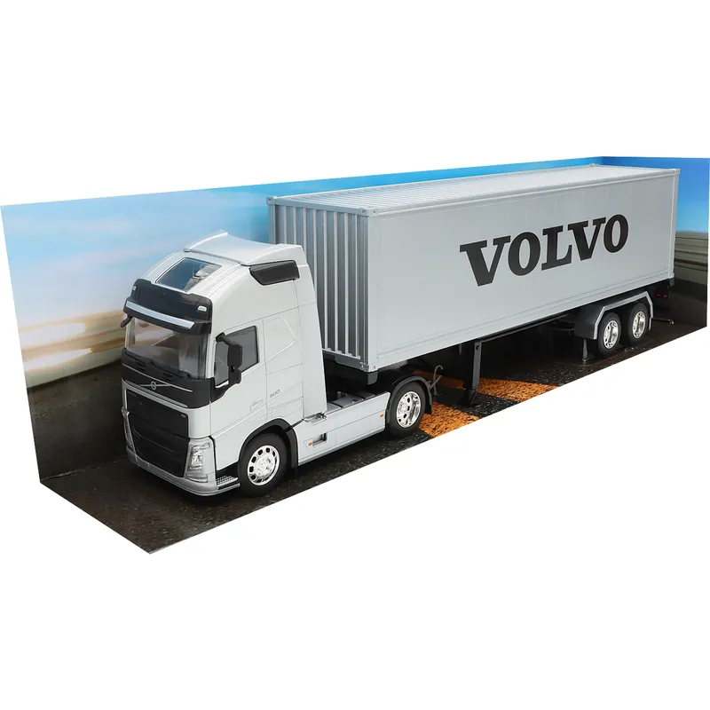 Volvo FH 500 med trailer - Silver - Welly - 1:32 - 49 cm