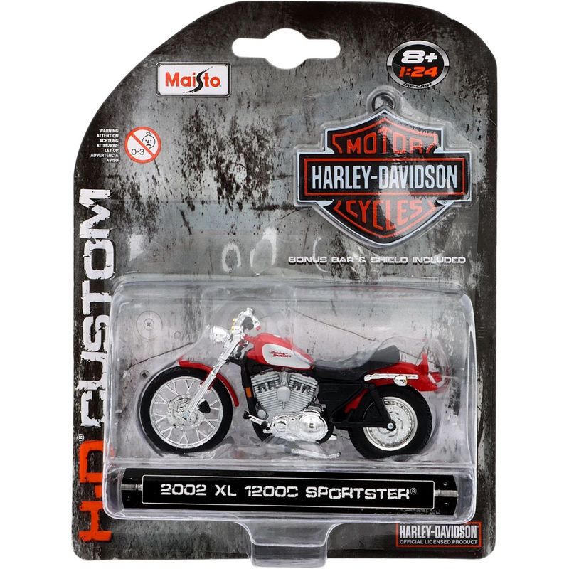 2002 XL 1200C Sportster - Harley - Röd - Maisto - 1:24