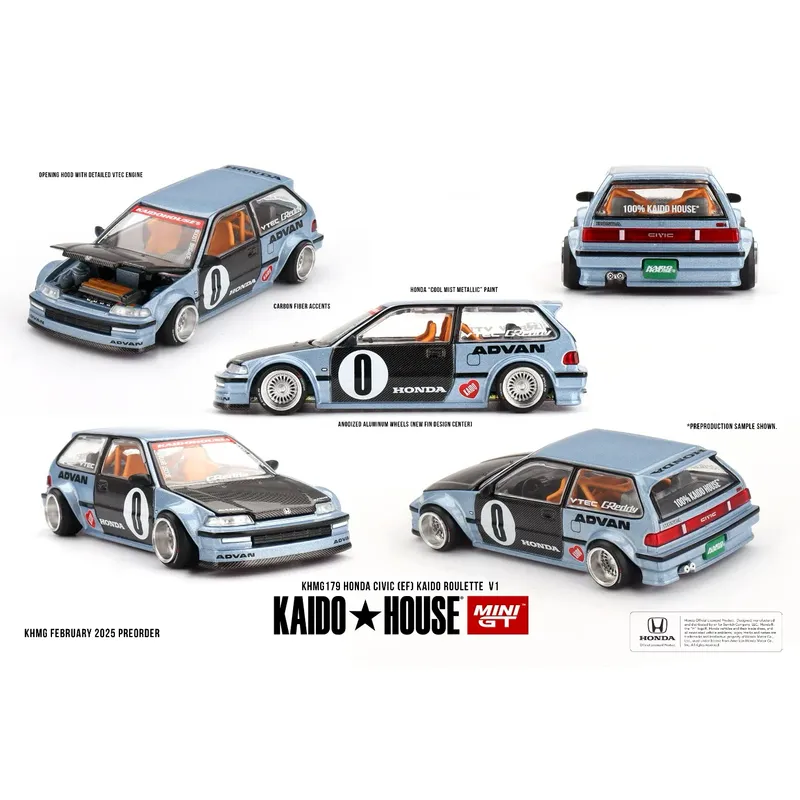 Honda Civic (EF) Kaido Roulette V1 - Kaido House - 179 - Mini GT