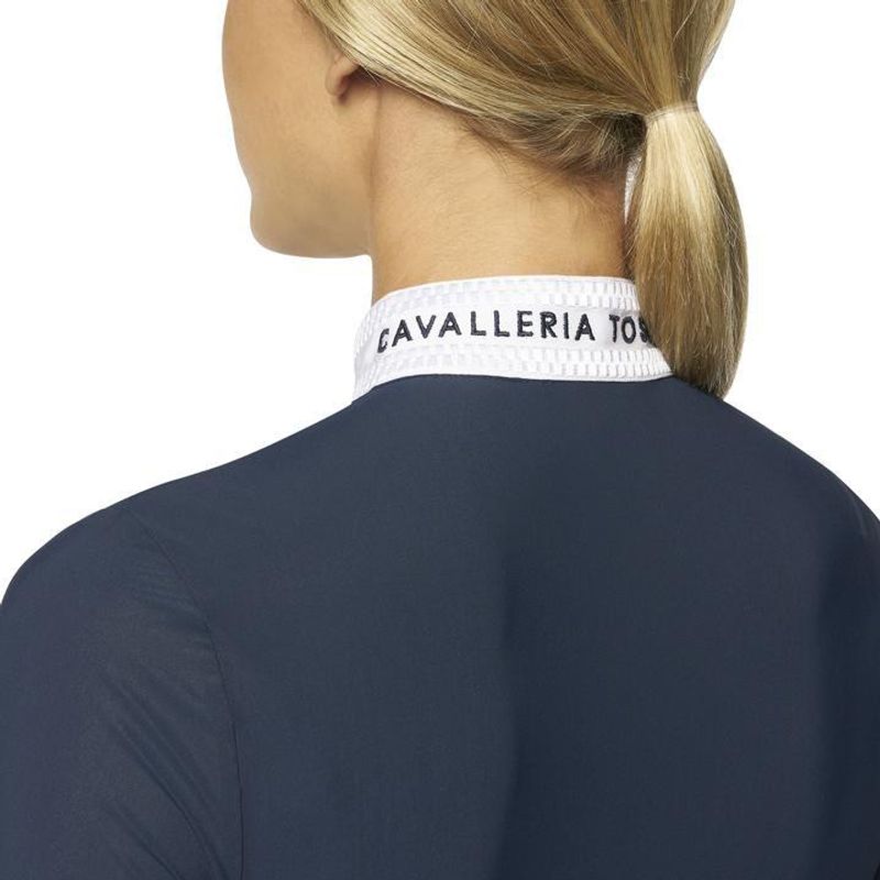 Cavalleria Toscana Elegant Embroidery LS Competition navy