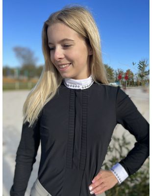 Cavalleria Toscana pleated jersey tävlingsskjorta