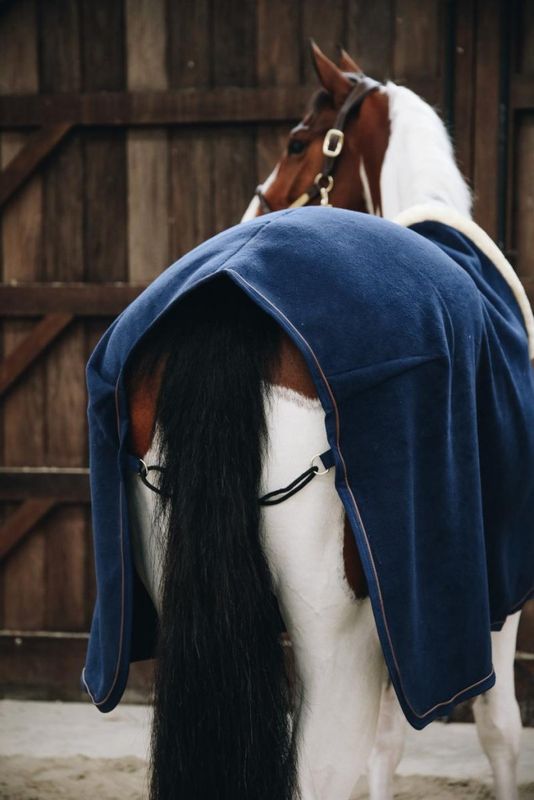 Kentucky Fleece show rug heavy navy