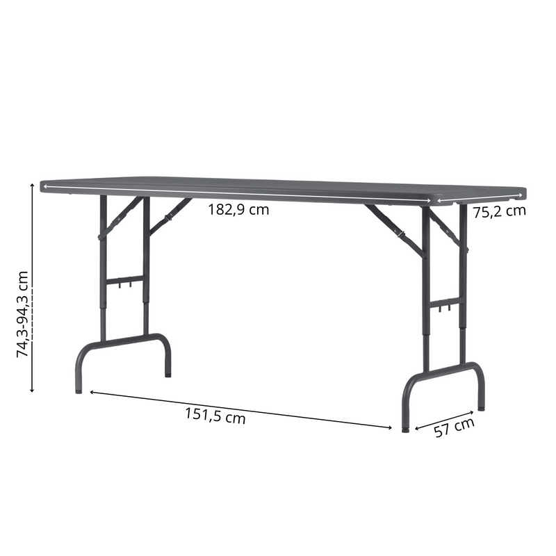 Arbetsbord 183x76cm - Höjbart