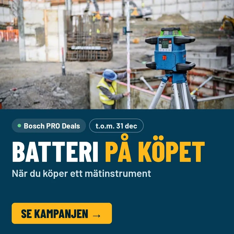 Bosch PRO Deals – köp ett mätinstrument och få ett batteri på köpet