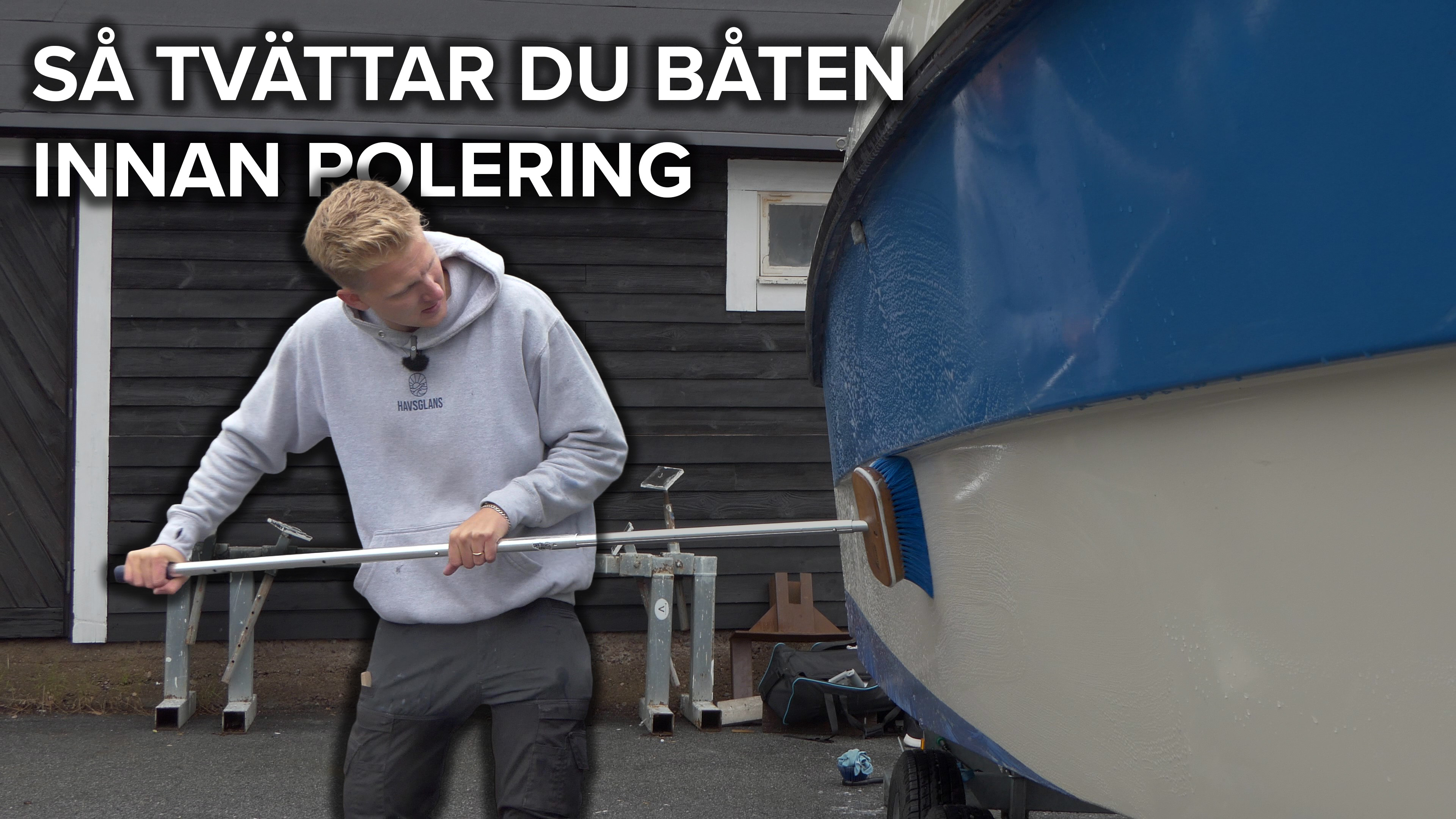 Så tvättar du båten innan polering