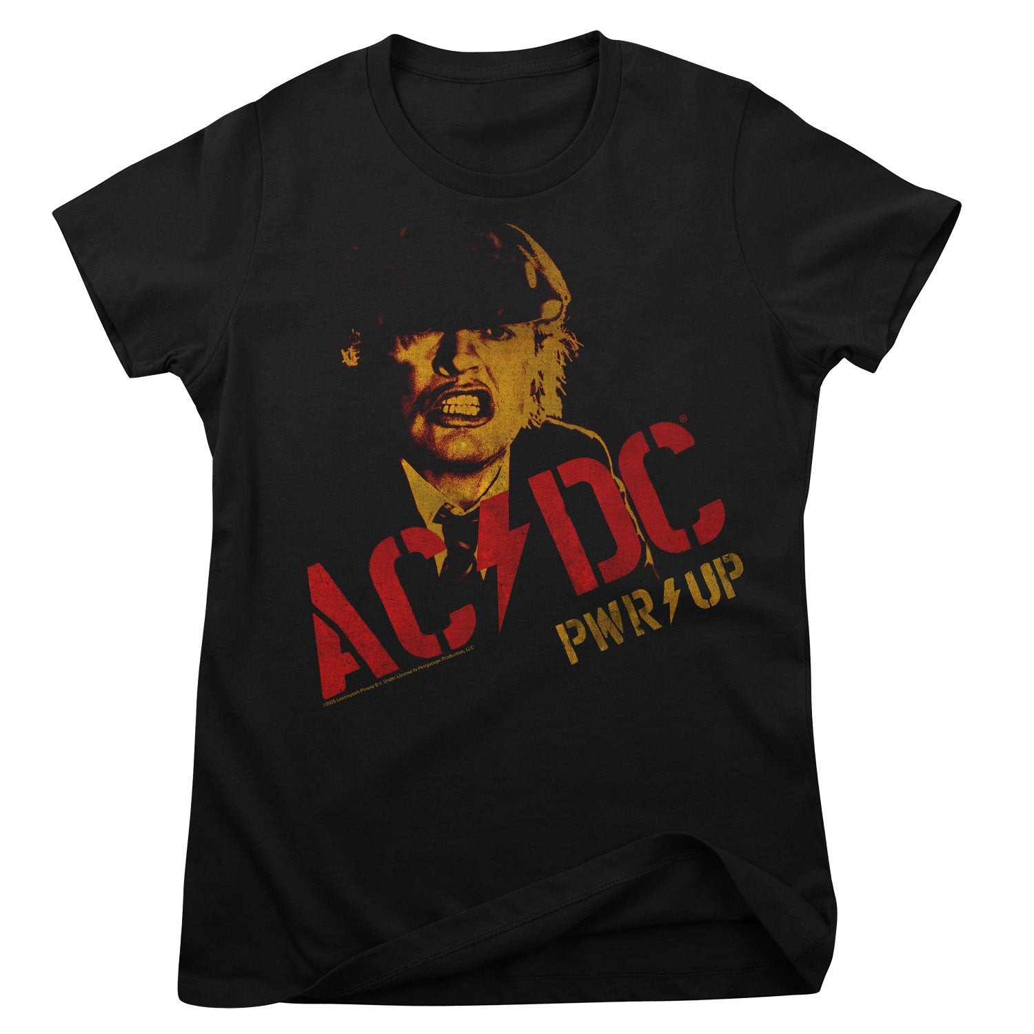 AC/DC Angus Young PWR-UP Girly Tee (L Black)