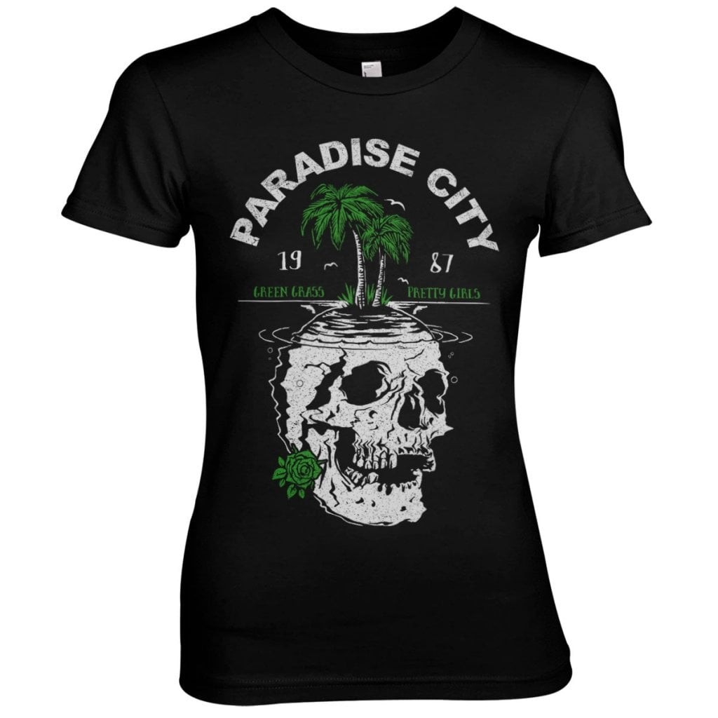 Paradise City Girly Tee (Black L)