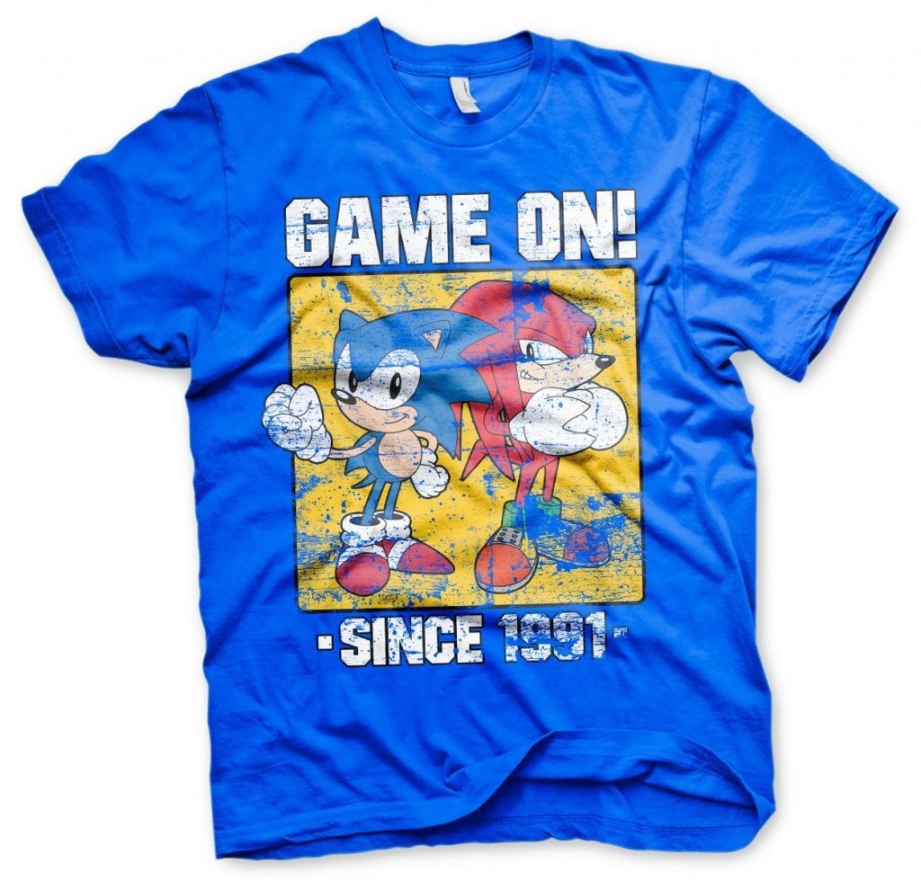Sonic - Game On Since 1991 T-Shirt (Blue XL)