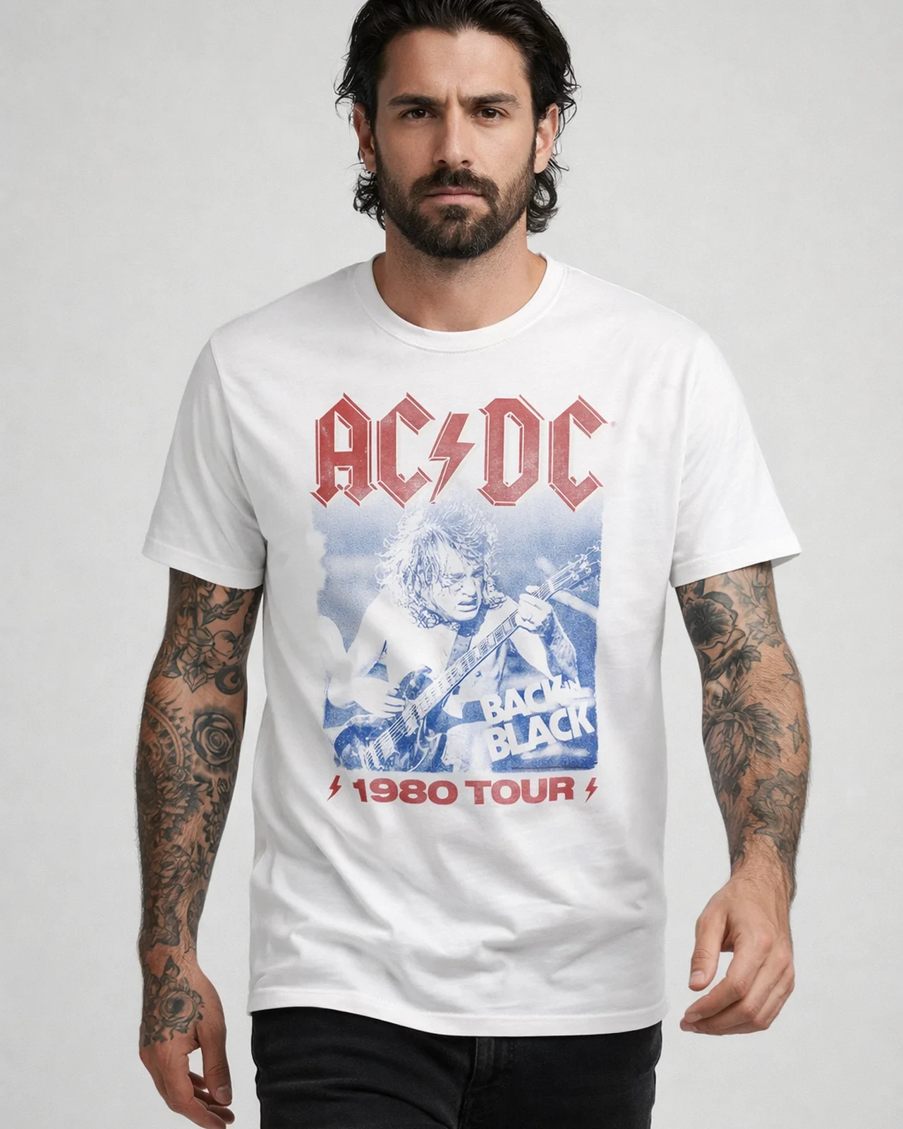 AC/DC - 1980 TOUR T-Shirt (S White)
