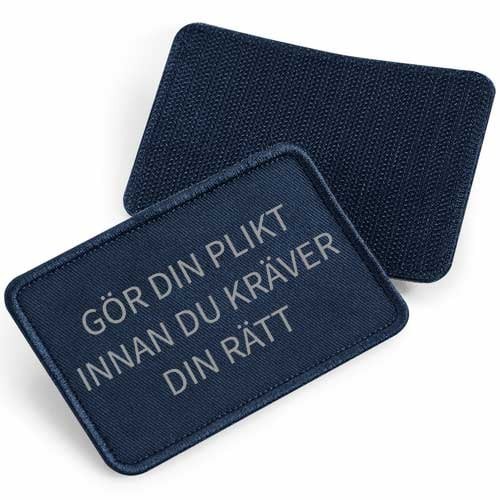 Gör Din Plikt - tygpatch med kardborre (French navy)