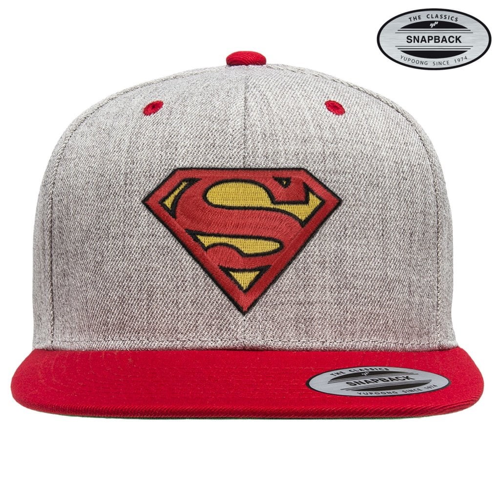 Superman Premium Snapback Cap (HeatherGreyRed)