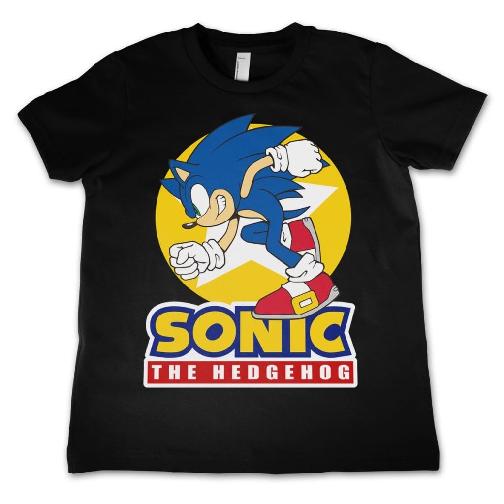 Fast Sonic - Sonic The Hedgehog Kids T-Shirt (Black 11-12 år)