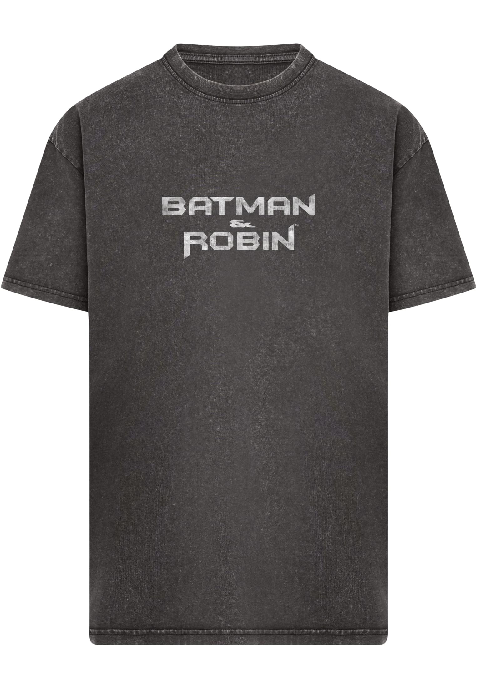 Batman & Robin Acid Wash T-shirt för herr – svart (3XL svart)