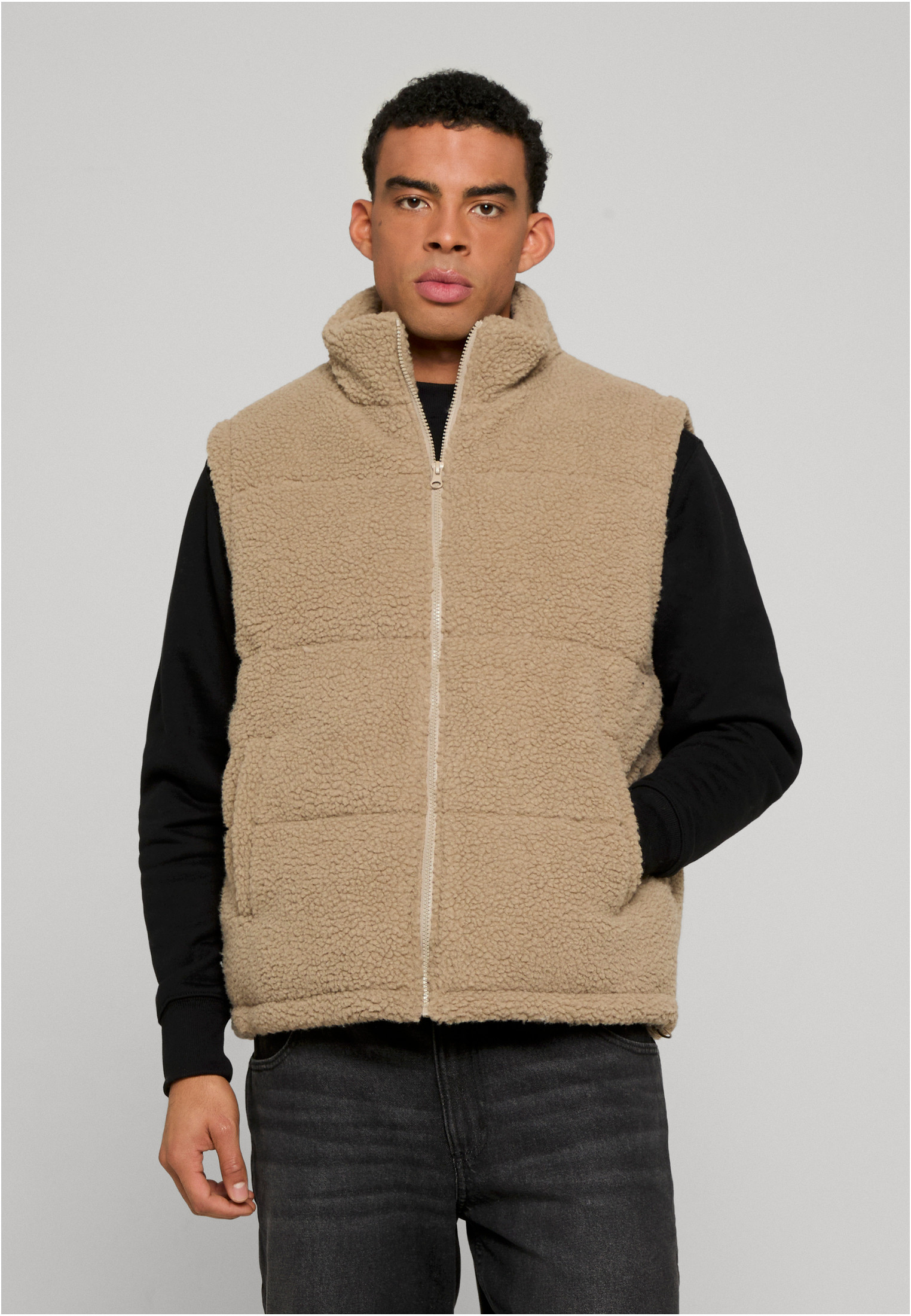 Basic Teddy Puffer västt för herr – darktaupe (3XL darktaupe)
