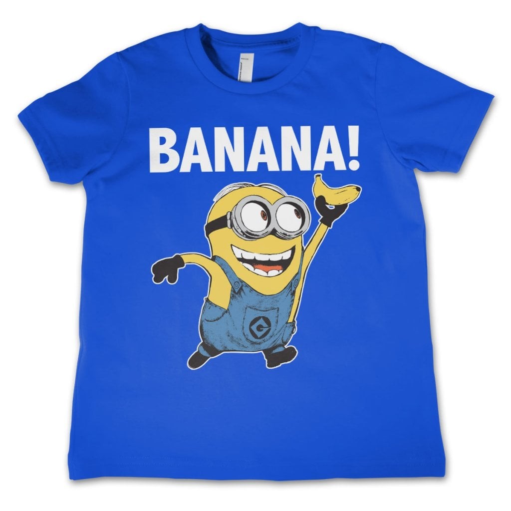 Minions - Banana! Kids T-Shirt (11-12 år Blue)
