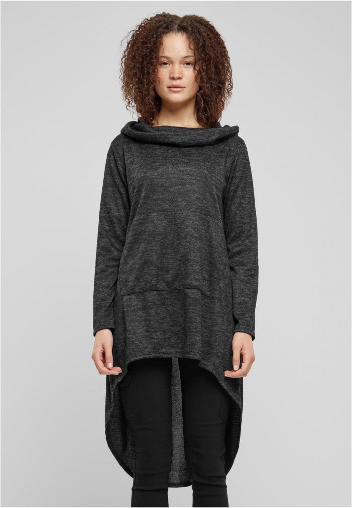 Hoodieklänning med lång rygg (dark grey XS)