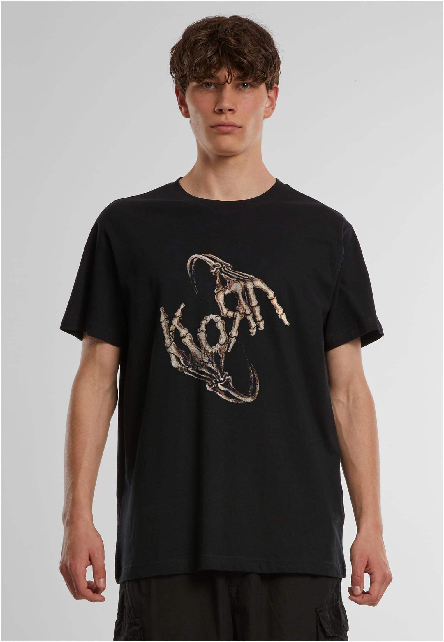 T-shirt för herr i bomullsjersey med korn – svart (M svart)