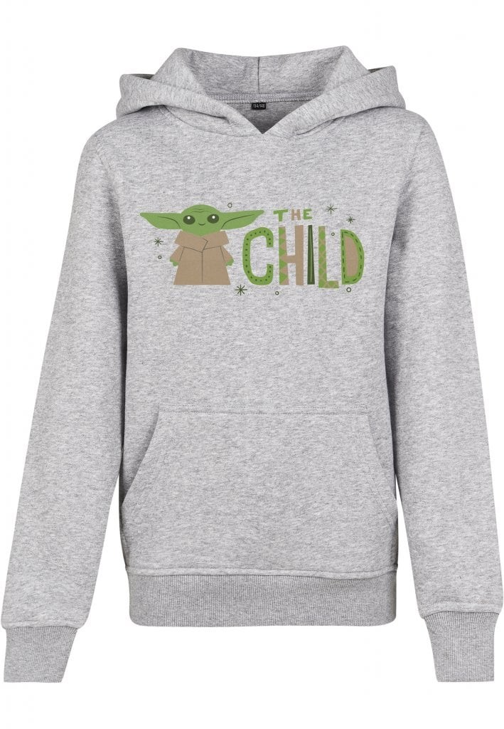 Kids Mandalorian The Child Hoody (110/116 gråmelange)