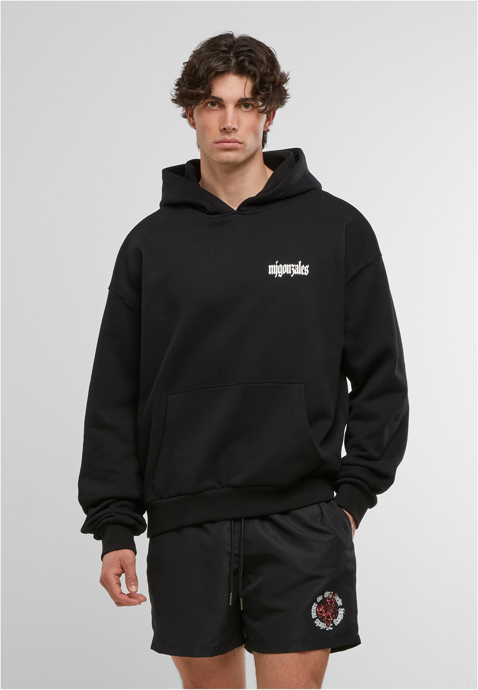 Logotyp bröst, stor grafik rygg MJG Heavy Oversized Hoody Logotyp Bröst – svart (3XL svart)