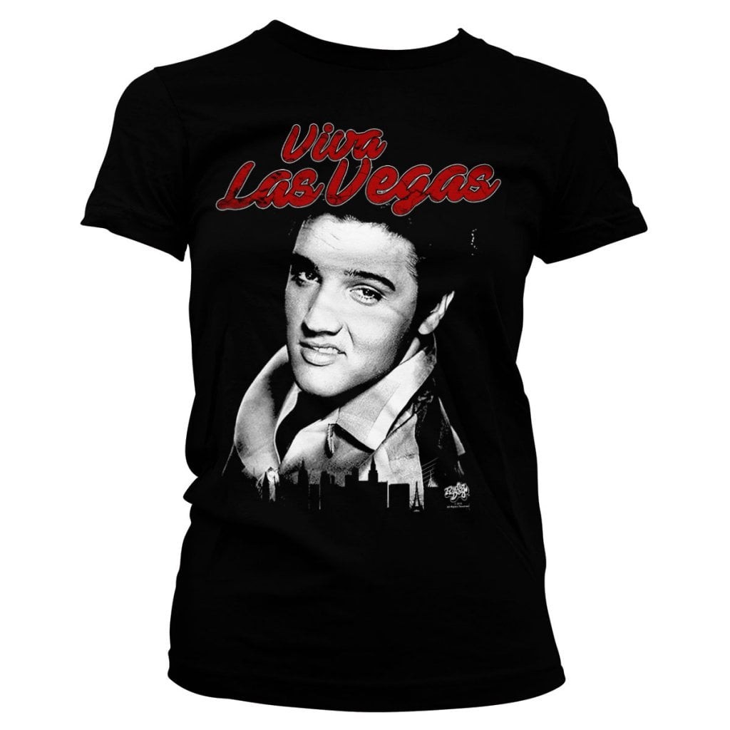 Elvis - Viva Las Vegas Girly Tee (S Svart)