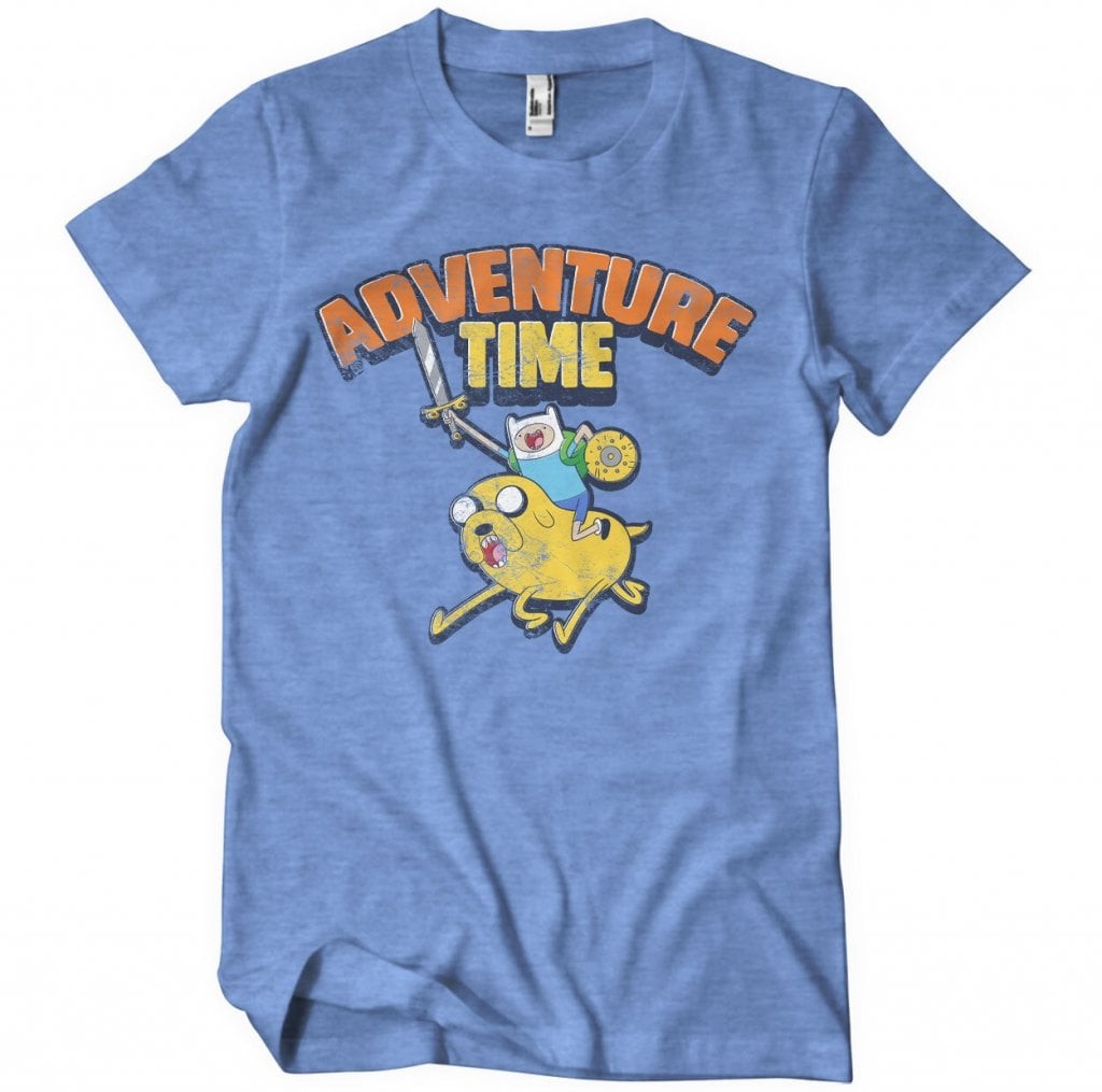 Adventure Time Washed T-Shirt (BlueHeather L)