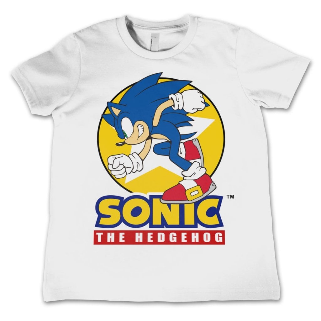 Fast Sonic - Sonic The Hedgehog Kids T-Shirt (White 7-8 år)