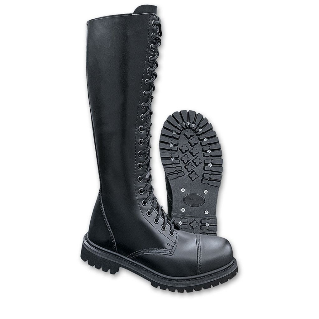 High leather boot with steel cap - 20 loops