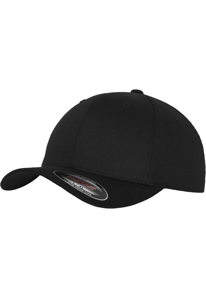 Helsvart flexfit keps 5 panel (XXL blk/blk)