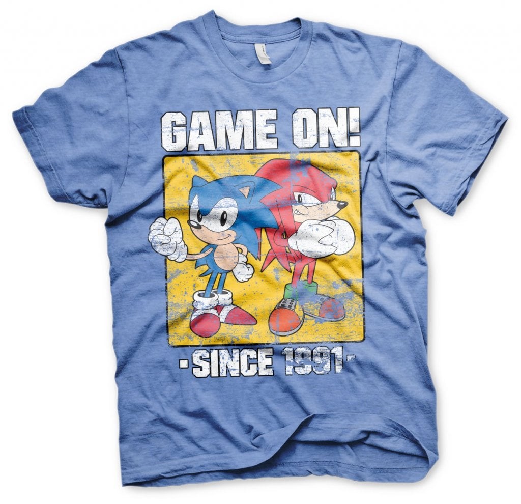Sonic - Game On Since 1991 T-Shirt (Blue-Heather XXL)