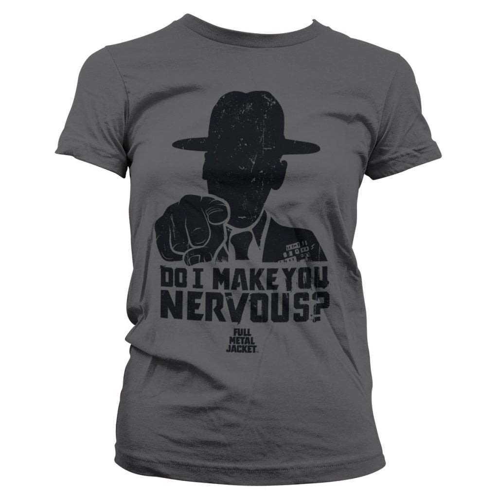 Full Metal Jacket - Do I Make You Nervous Girly Tee (DarkGrey L)