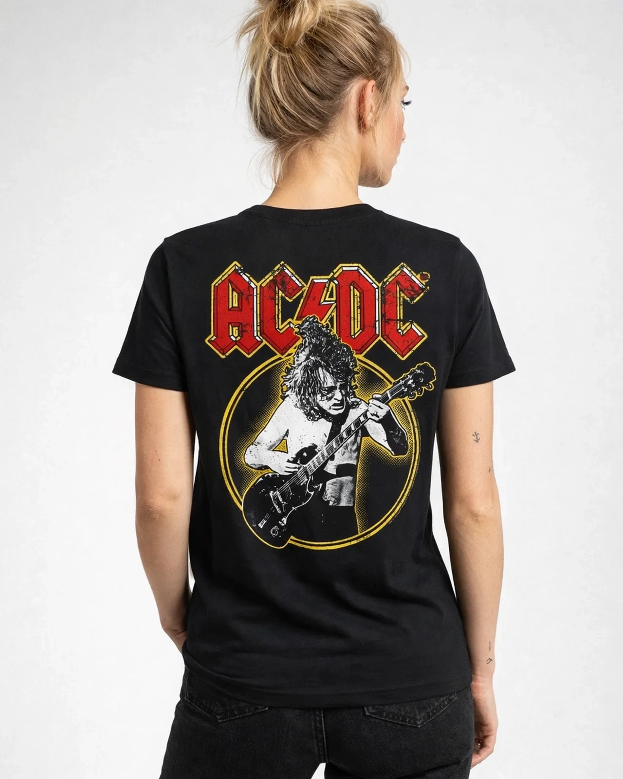 AC/DC Angus Young Girly Tee (Black L)