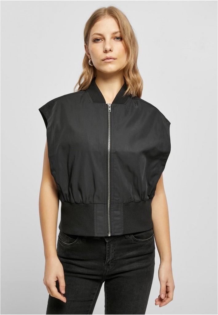 Återvunnen kort bomberväst dam (black 3XL)