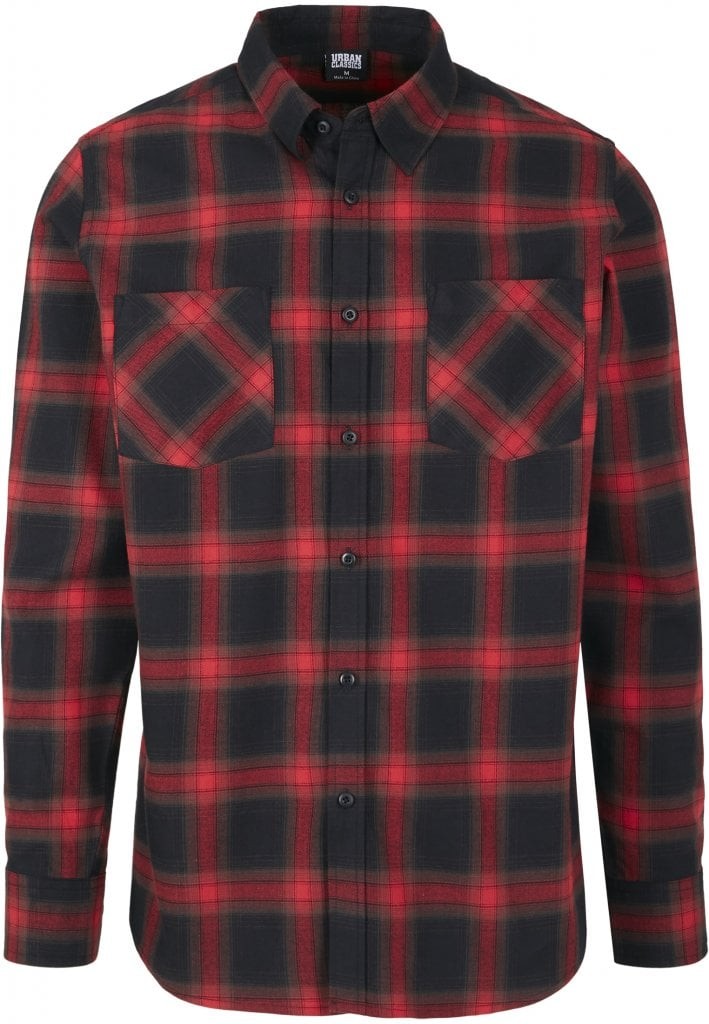 Rutig flanellskjorta (3XL black/red)